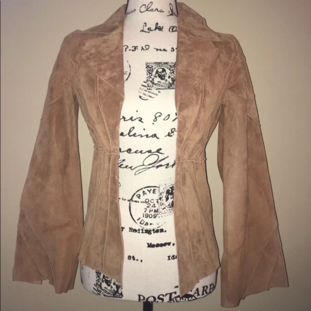 Vintage Heart Moon Star Leather Jacket